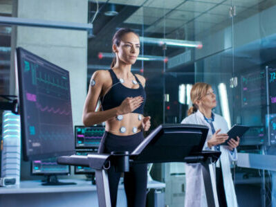 women on a treadmill